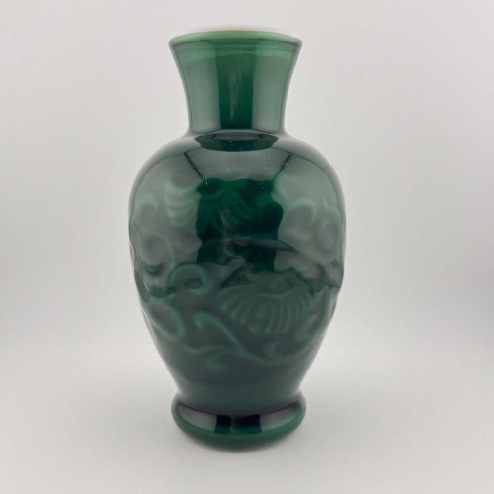 Vintage 1981 Avon Spring Bouquet Jade Green Milk Glass Fragrance Vase Collection - Picture 5 of 10